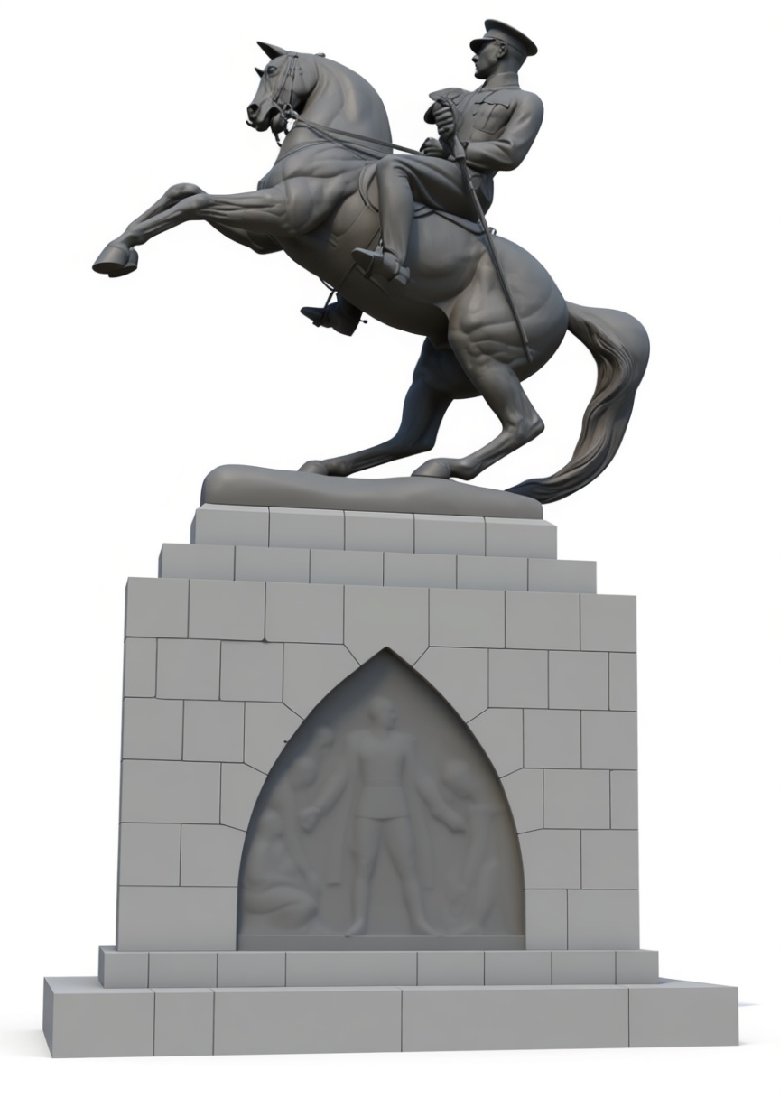 Military Equestrian Statue free 3D printable STL