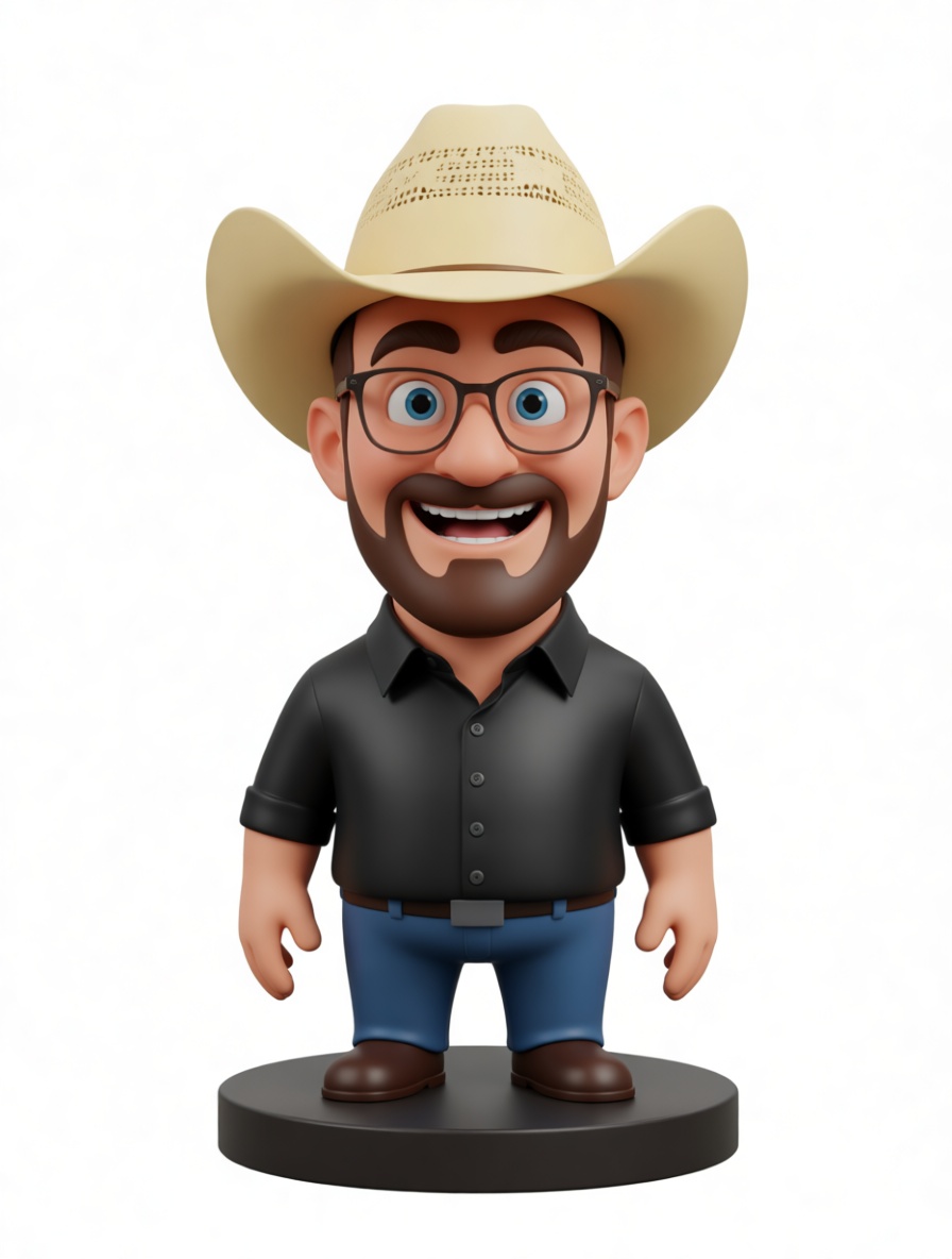Cartoon Cowboy Figurine free 3D printable STL