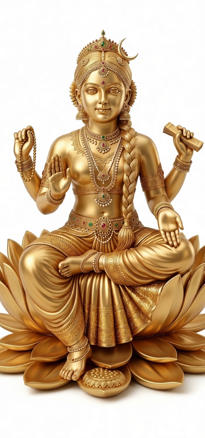Saraswati Goddess Statue free 3D printable STL