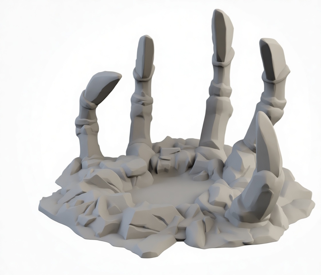 Giant Claw Emergence Base free 3D printable STL