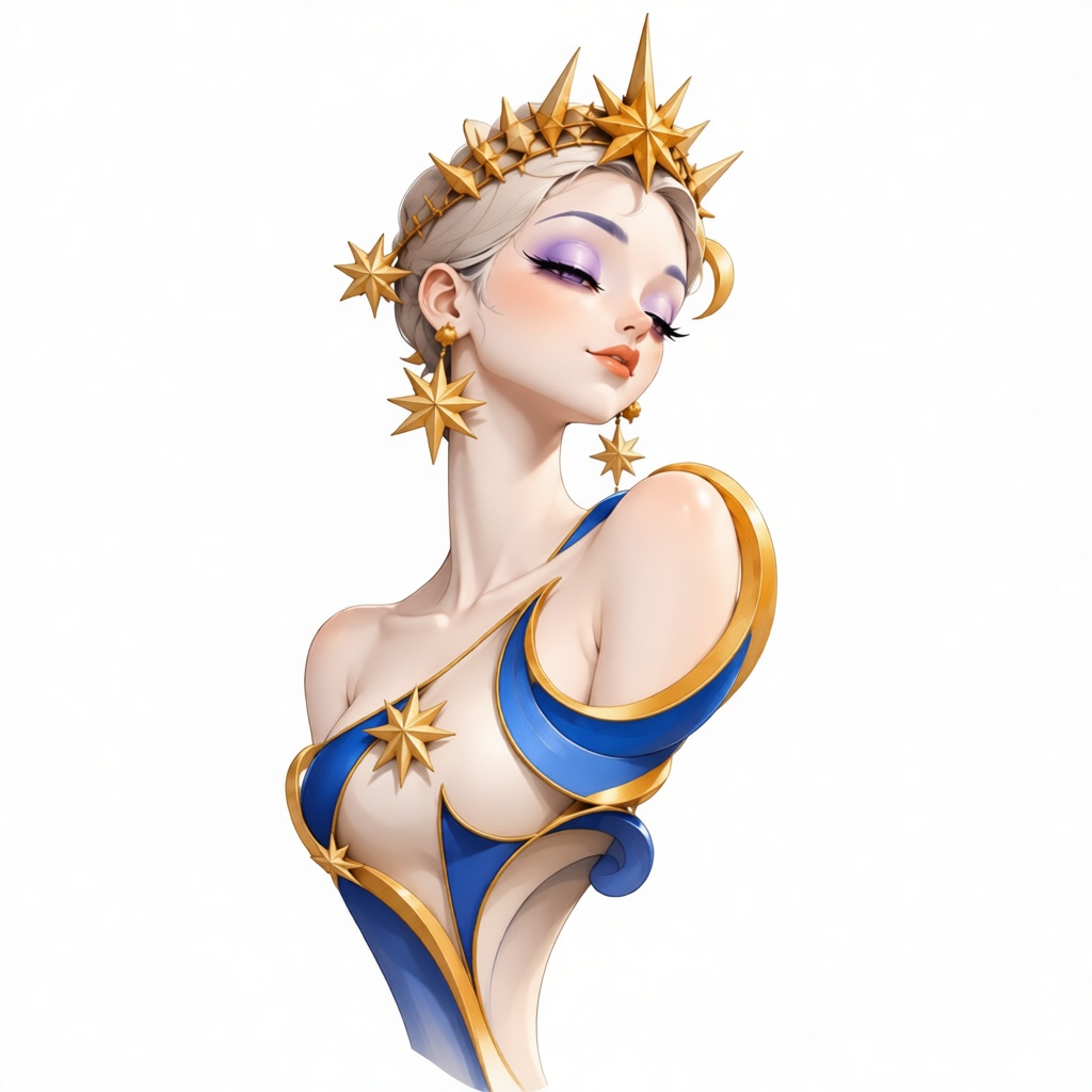 Celestial Goddess Bust - Free 3D Printable STL File