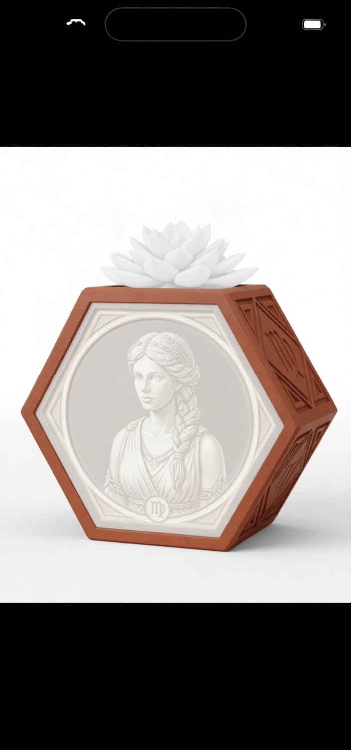 Virgo Zodiac Planter free 3D printable STL