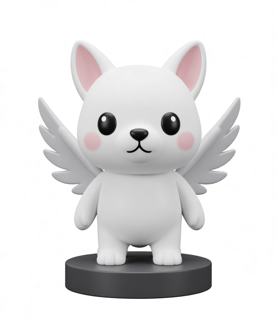 Angel Shiba Inu Figurine free 3D printable STL