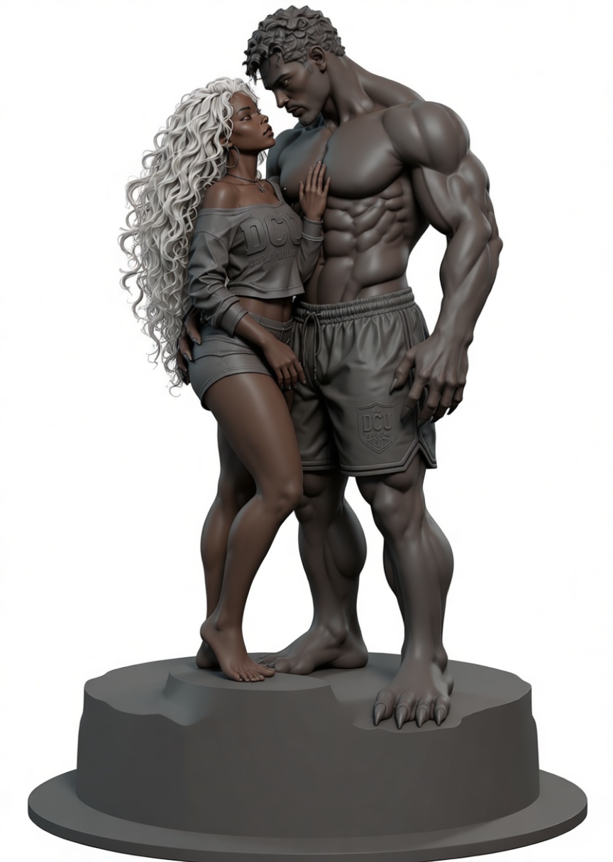 Couple Embrace Figurine free 3D printable STL