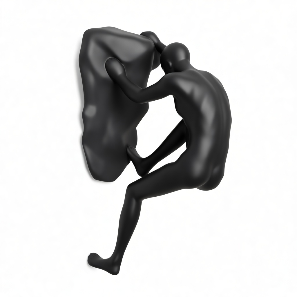 Rock Climber Sculpture free 3D printable STL