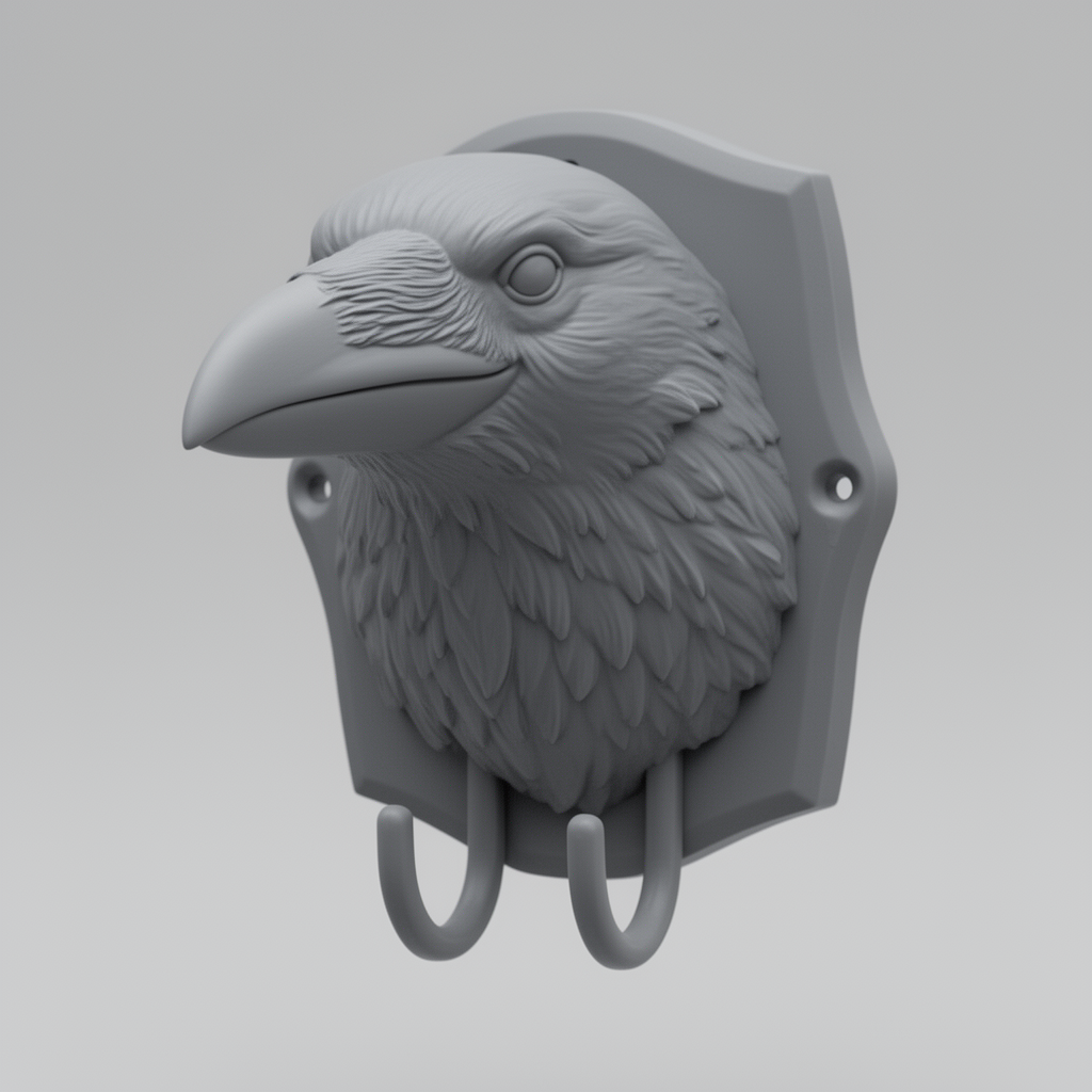 Nordic Raven Key Holder free 3D printable STL