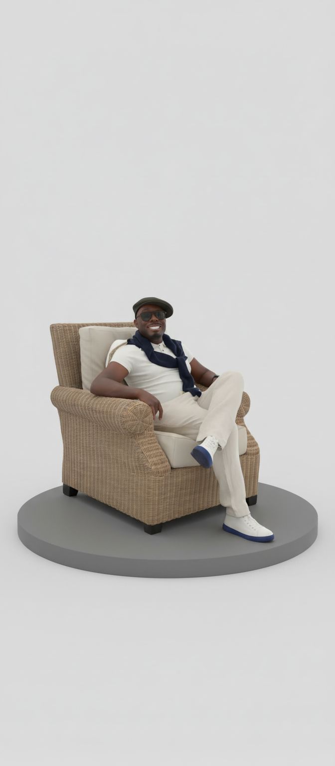 Man Sitting Figurine free 3D printable STL