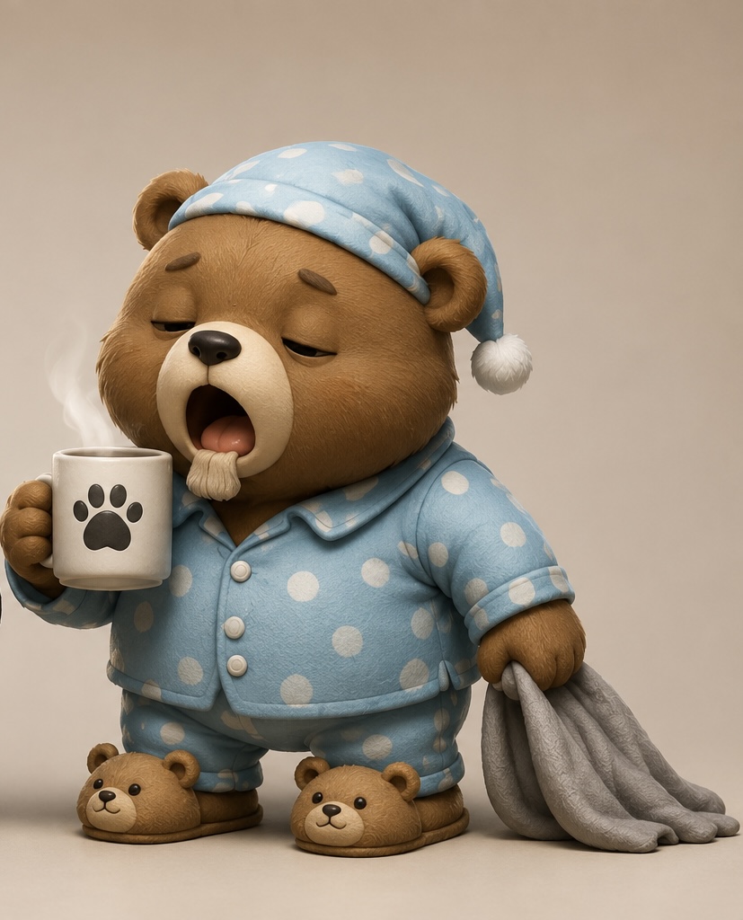 Sleepy Bear Figurine free 3D printable STL