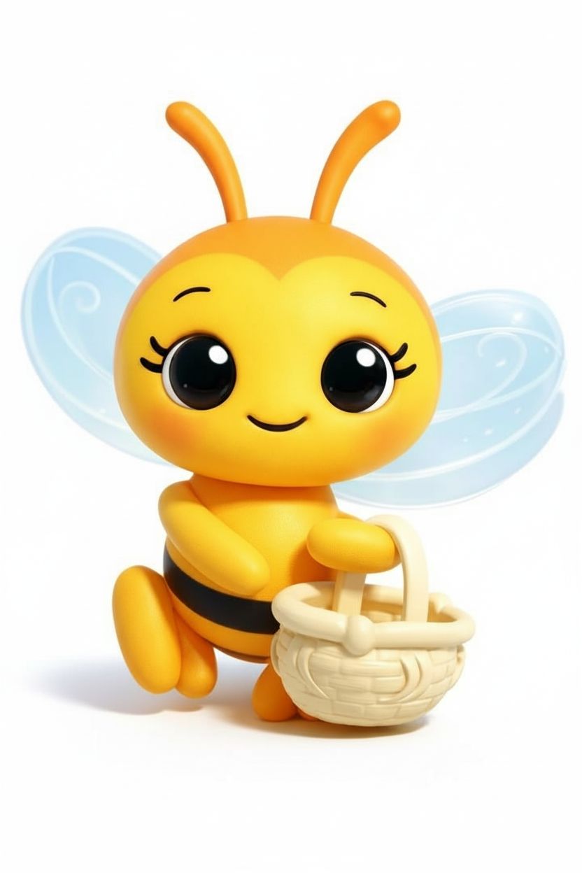Cute Cartoon Bee free 3D printable STL