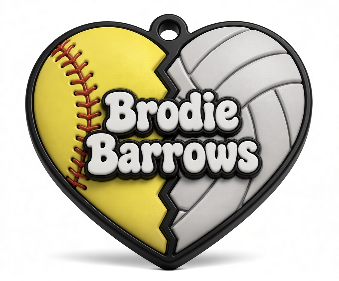 Sports Heart Keychain free 3D printable STL