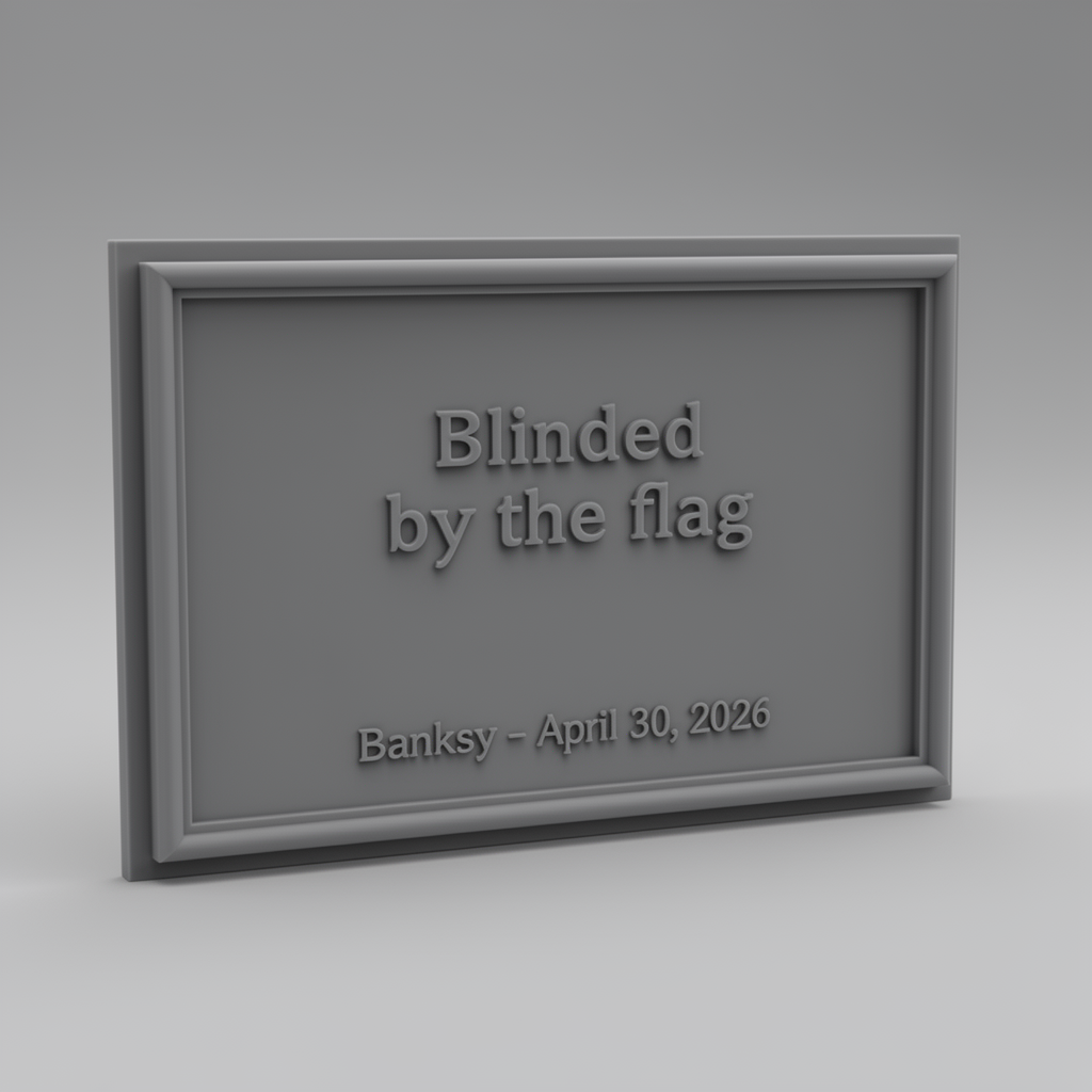 Banksy Commemorative Plaque free 3D printable STL