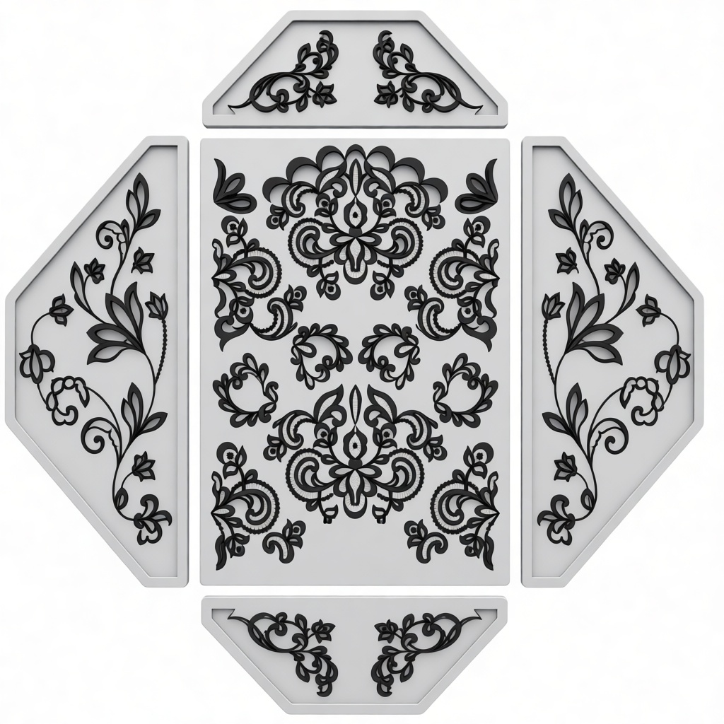 Floral Pattern Box Template free 3D printable STL
