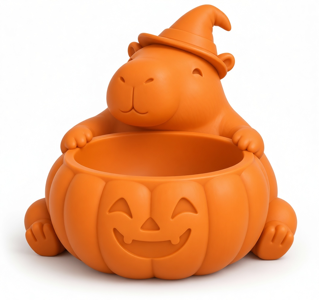 Capybara Pumpkin Bowl free 3D printable STL