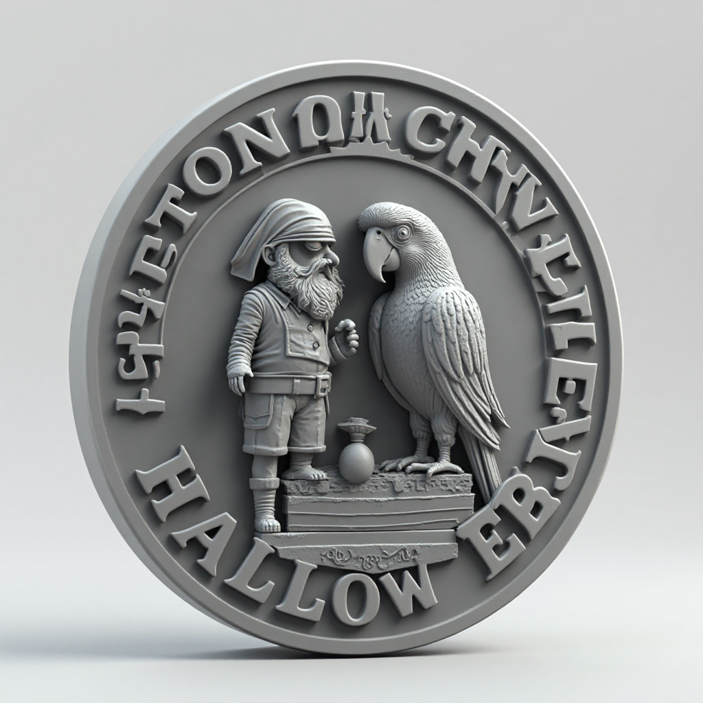 Pirate Coin Figurine free 3D printable STL