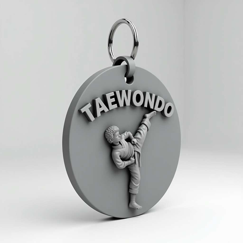 Taekwondo Key Ring free 3D printable STL
