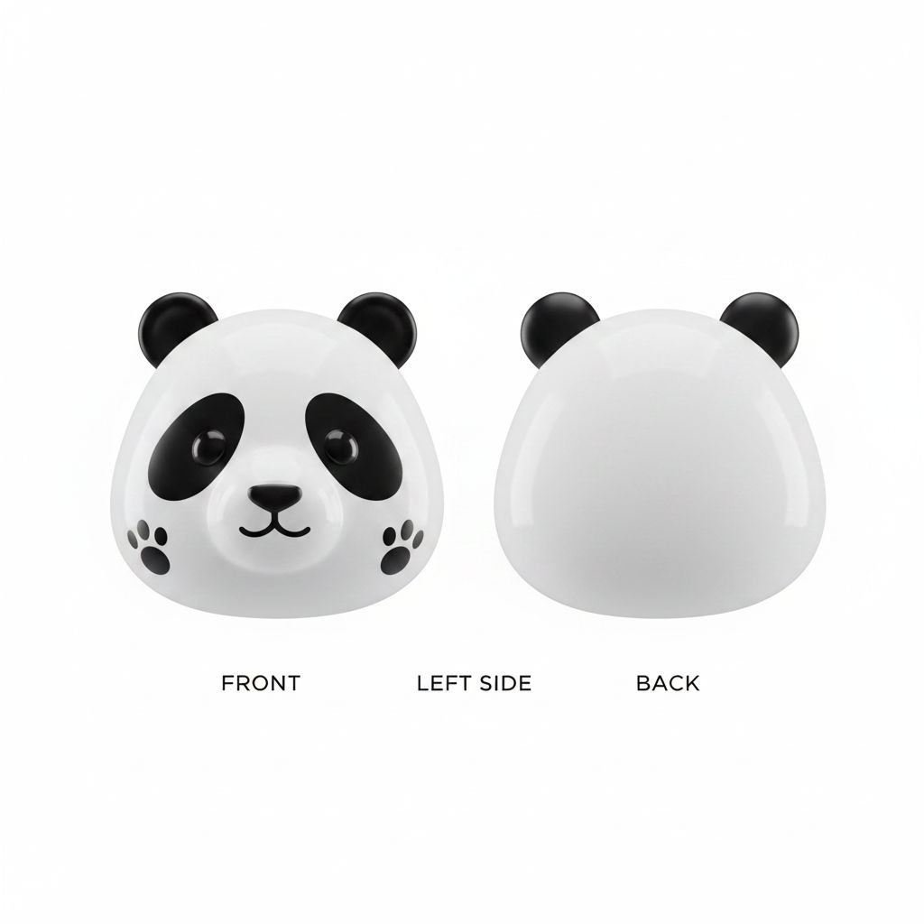 Panda Head Figurine free 3D printable STL