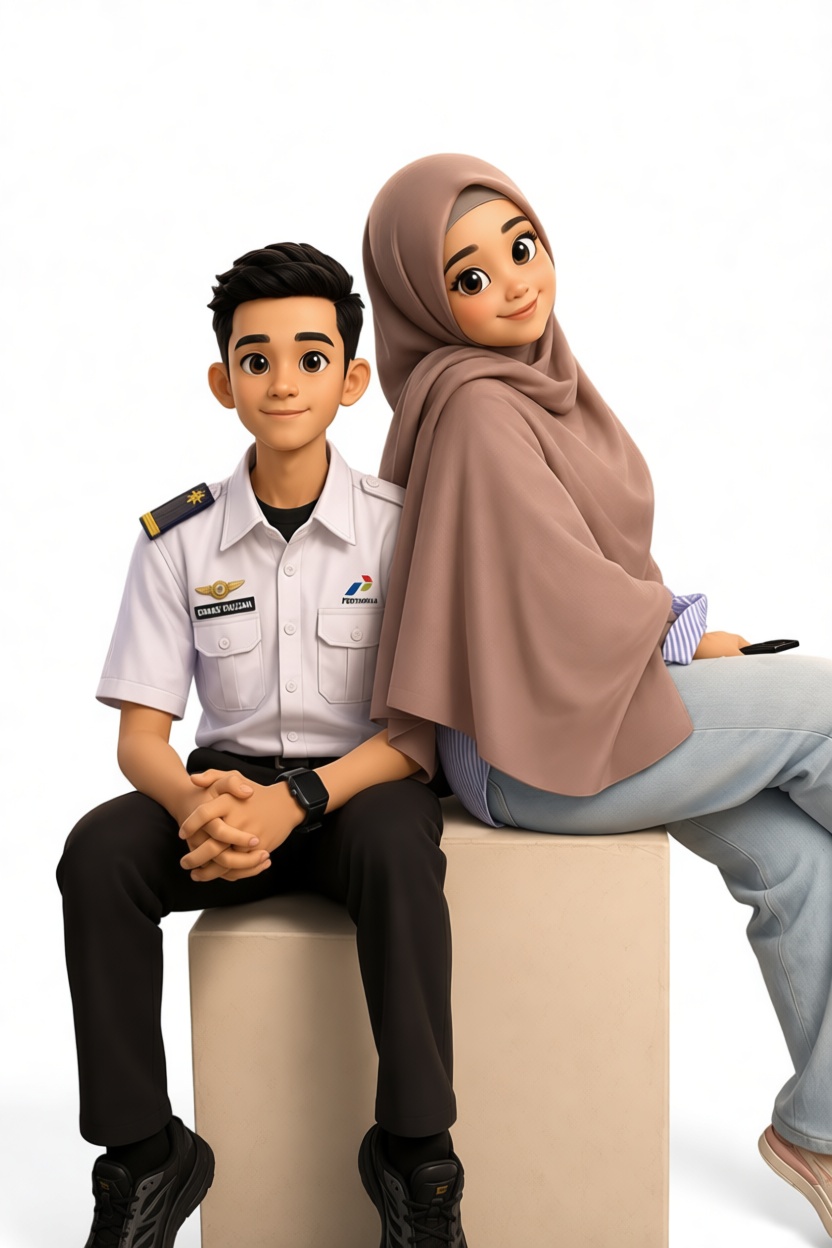 Pilot and Hijabi Girl Figurines free 3D printable STL