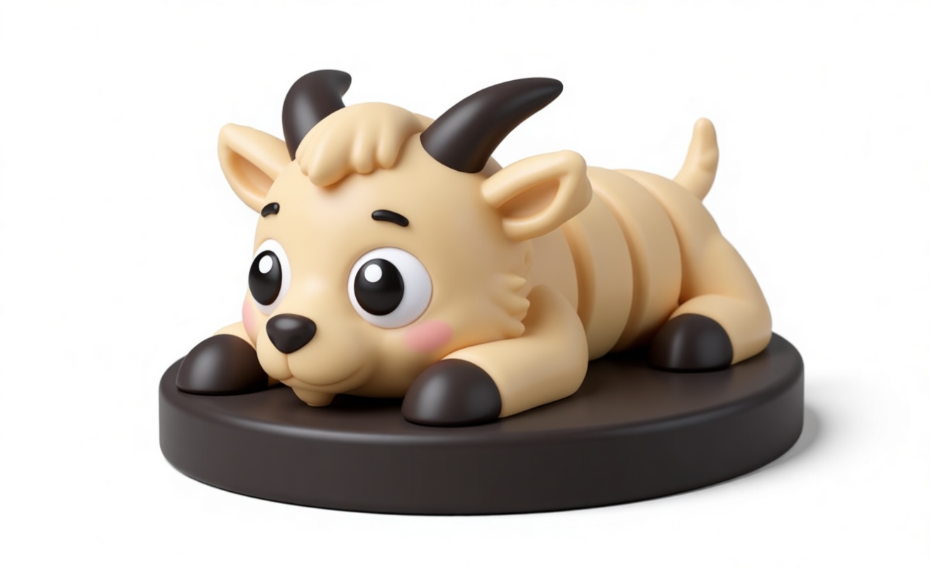 Cartoon Goat Figurine free 3D printable STL