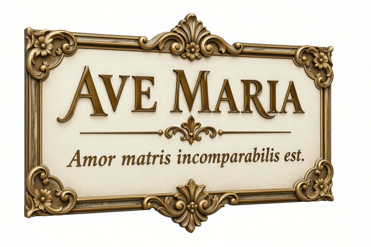Ave Maria Decorative Plaque free 3D printable STL