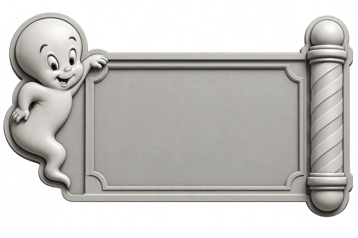 Casper Ghost Plaque free 3D printable STL