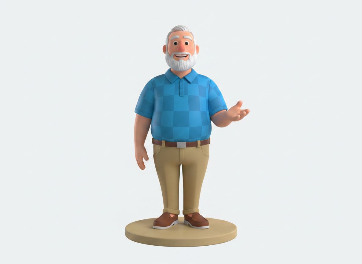 Senior Man Figurine free 3D printable STL