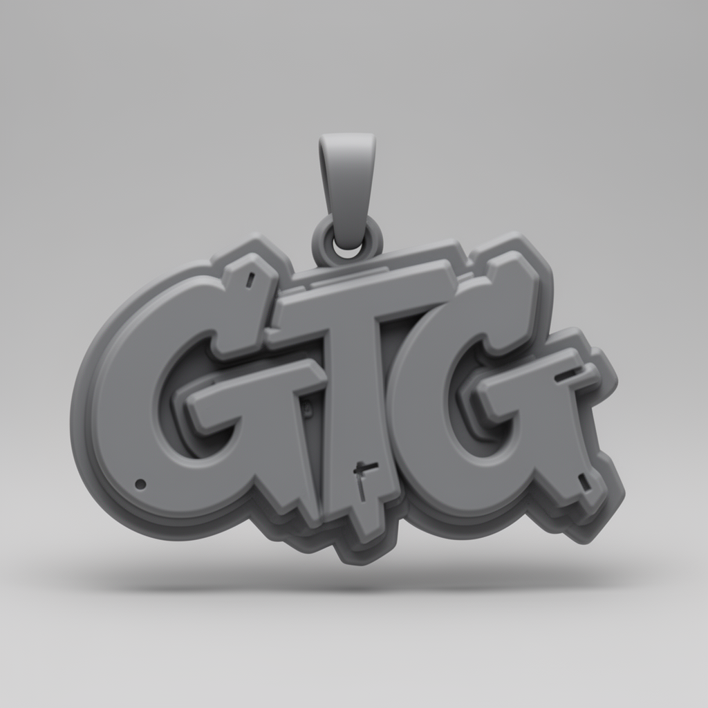GTG Graffiti Pendant free 3D printable STL