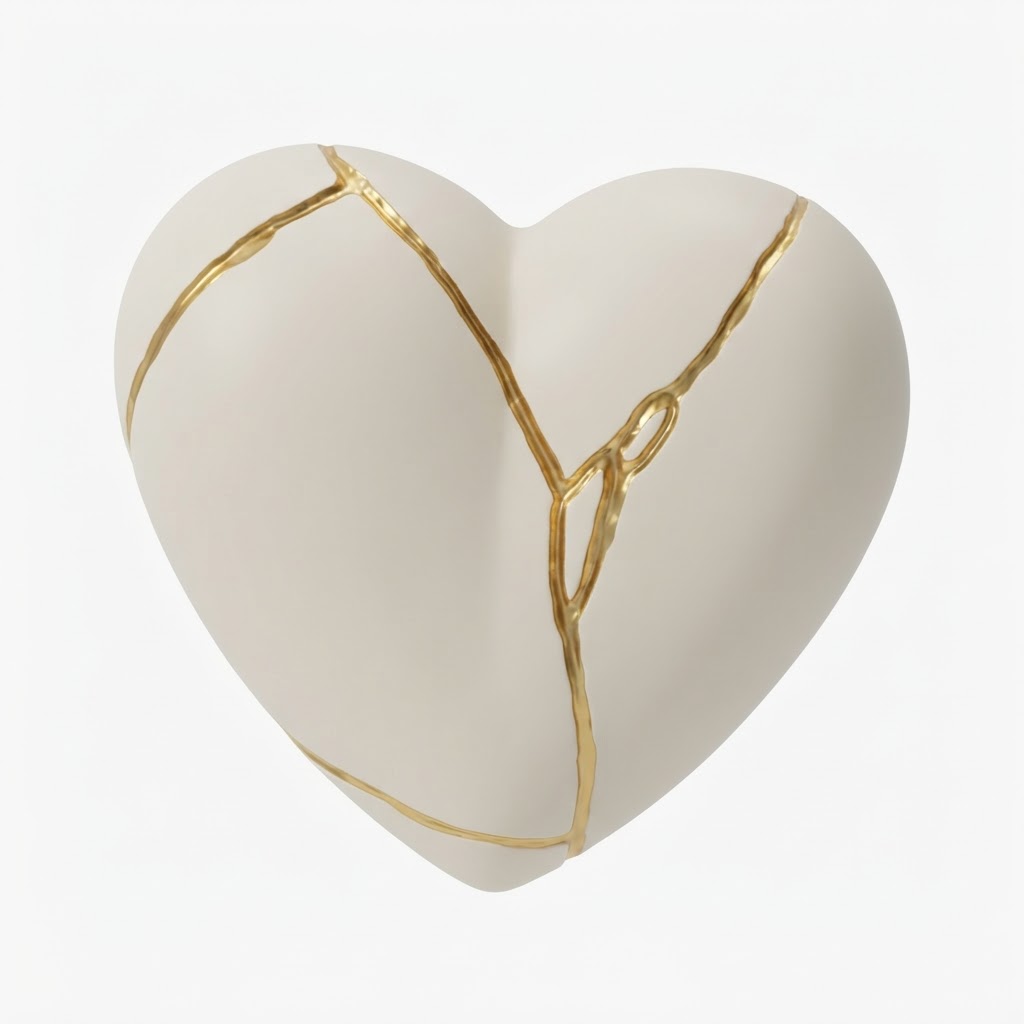 Kintsugi Heart Sculpture free 3D printable STL