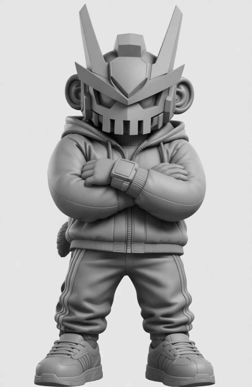 Gundam Helmet Streetwear Figurine free 3D printable STL