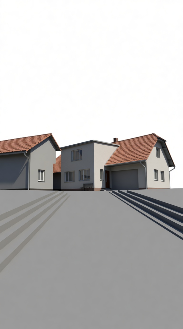 Modern Suburban House Model free 3D printable STL