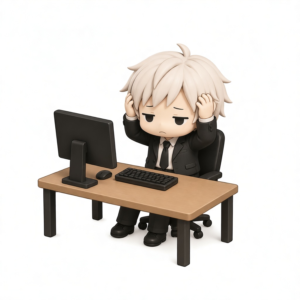 Frustrated Office Worker Figurine free 3D printable STL