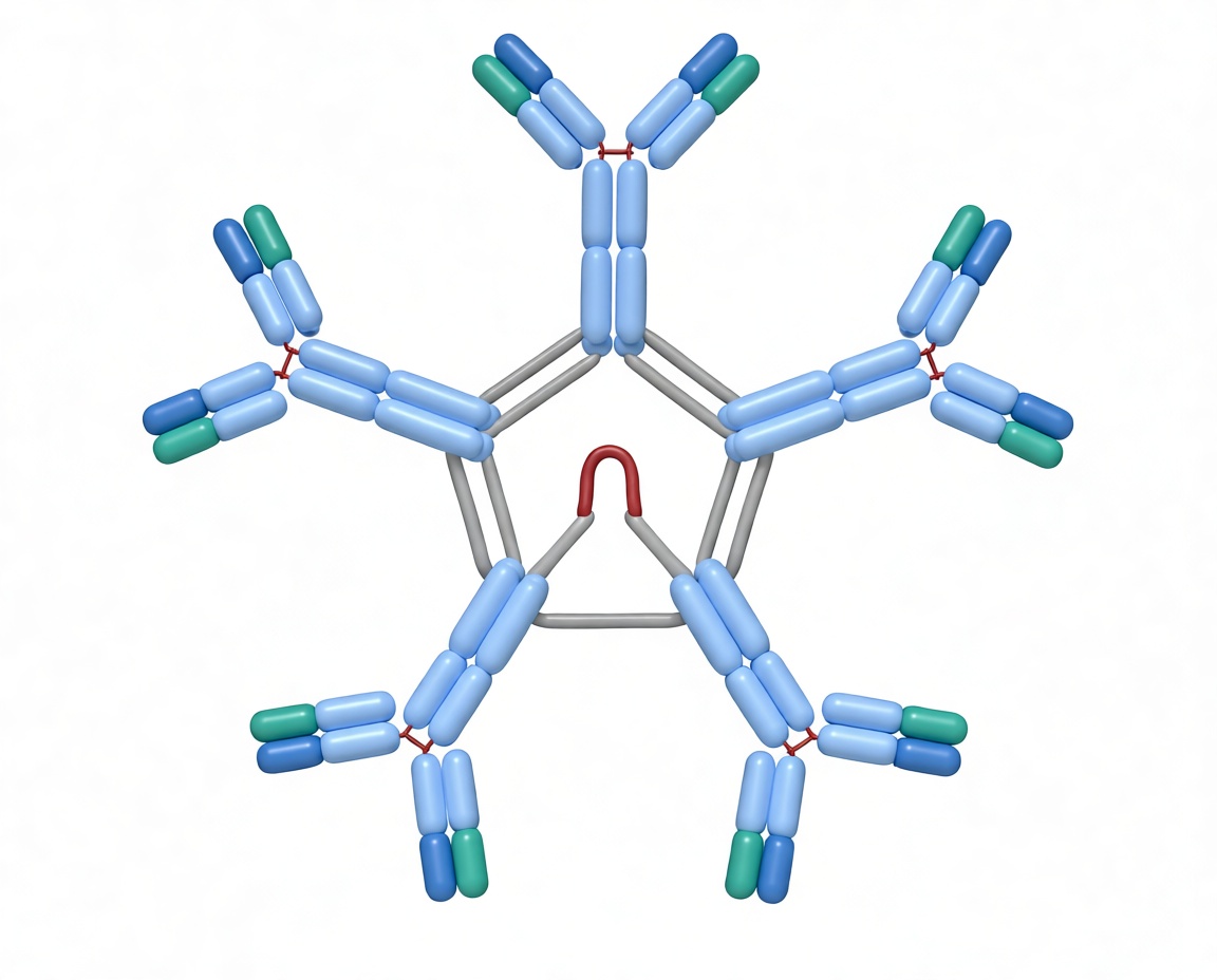 Pentameric IgM Antibody Model - Free 3D Printable STL File