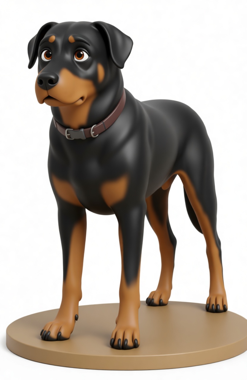 Rottweiler Dog Figurine free 3D printable STL