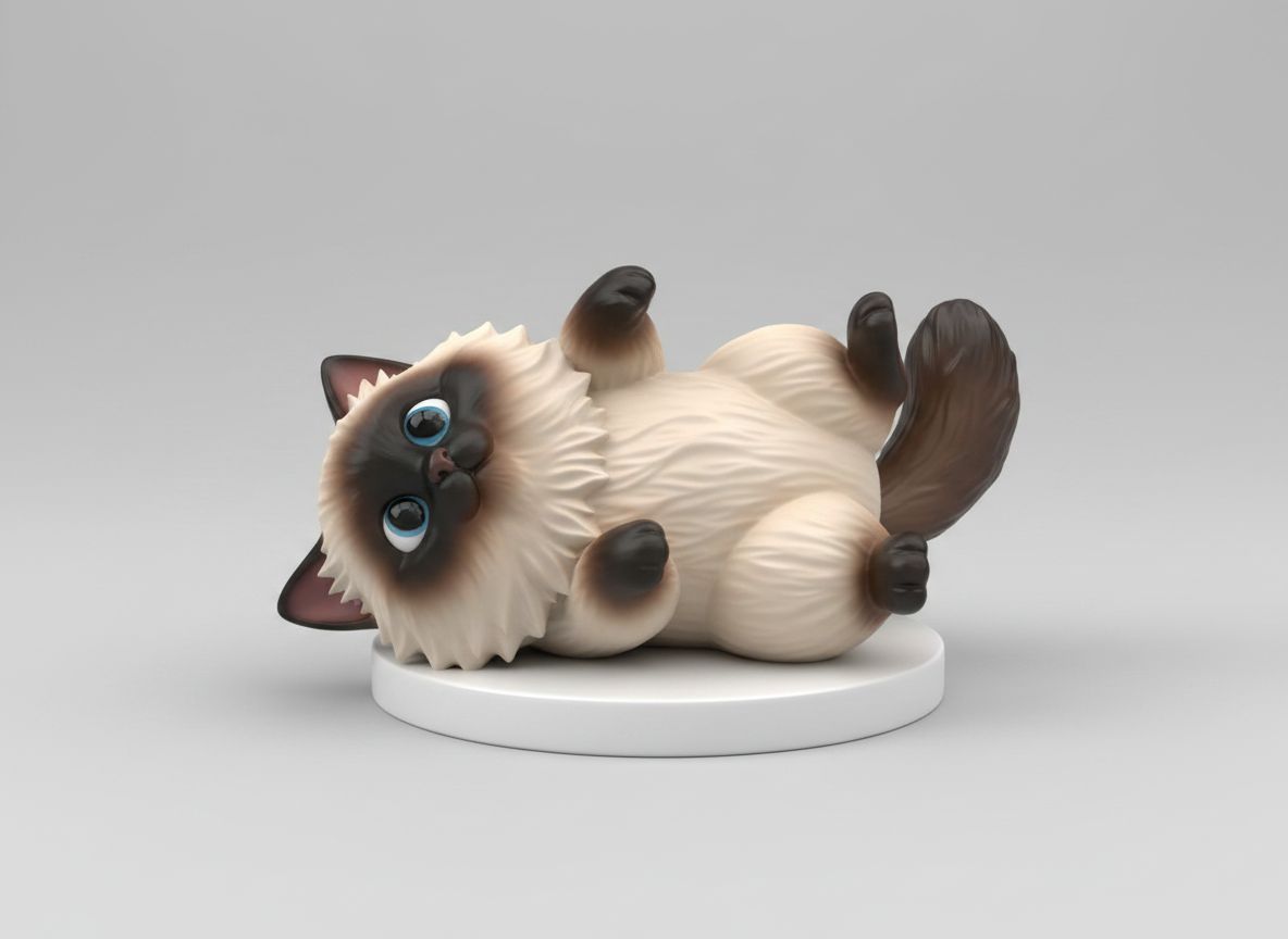 Ragdoll Cat Figurine free 3D printable STL