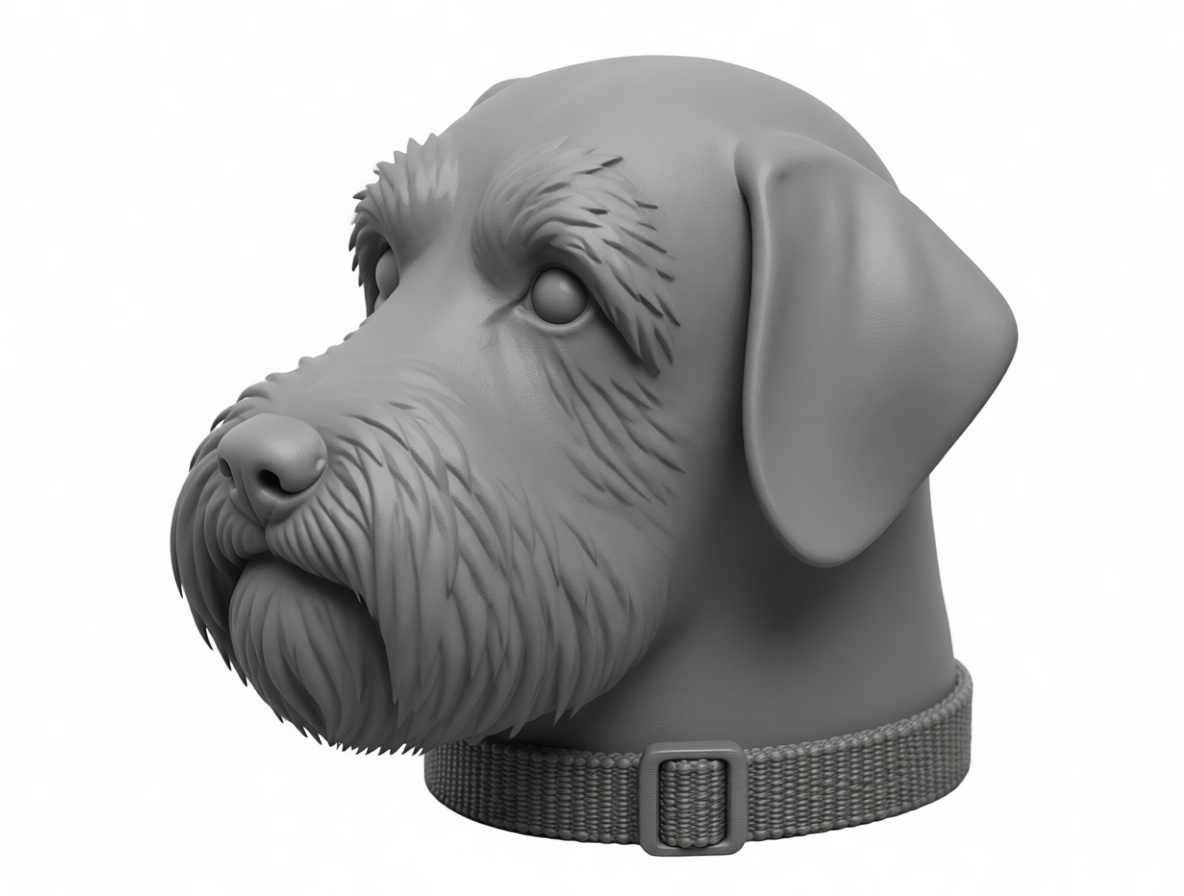 Schnauzer Dog Bust free 3D printable STL