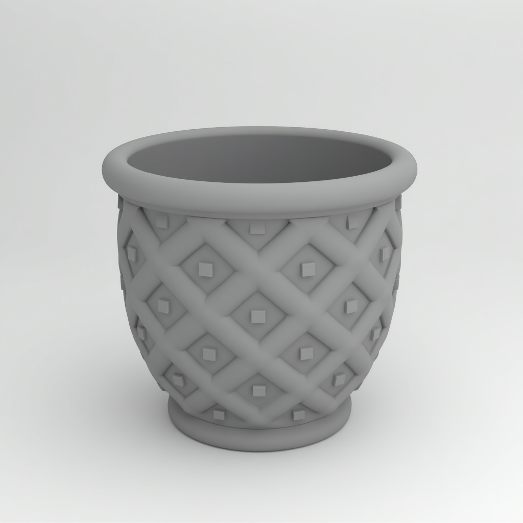 Geometric Plant Pot free 3D printable STL
