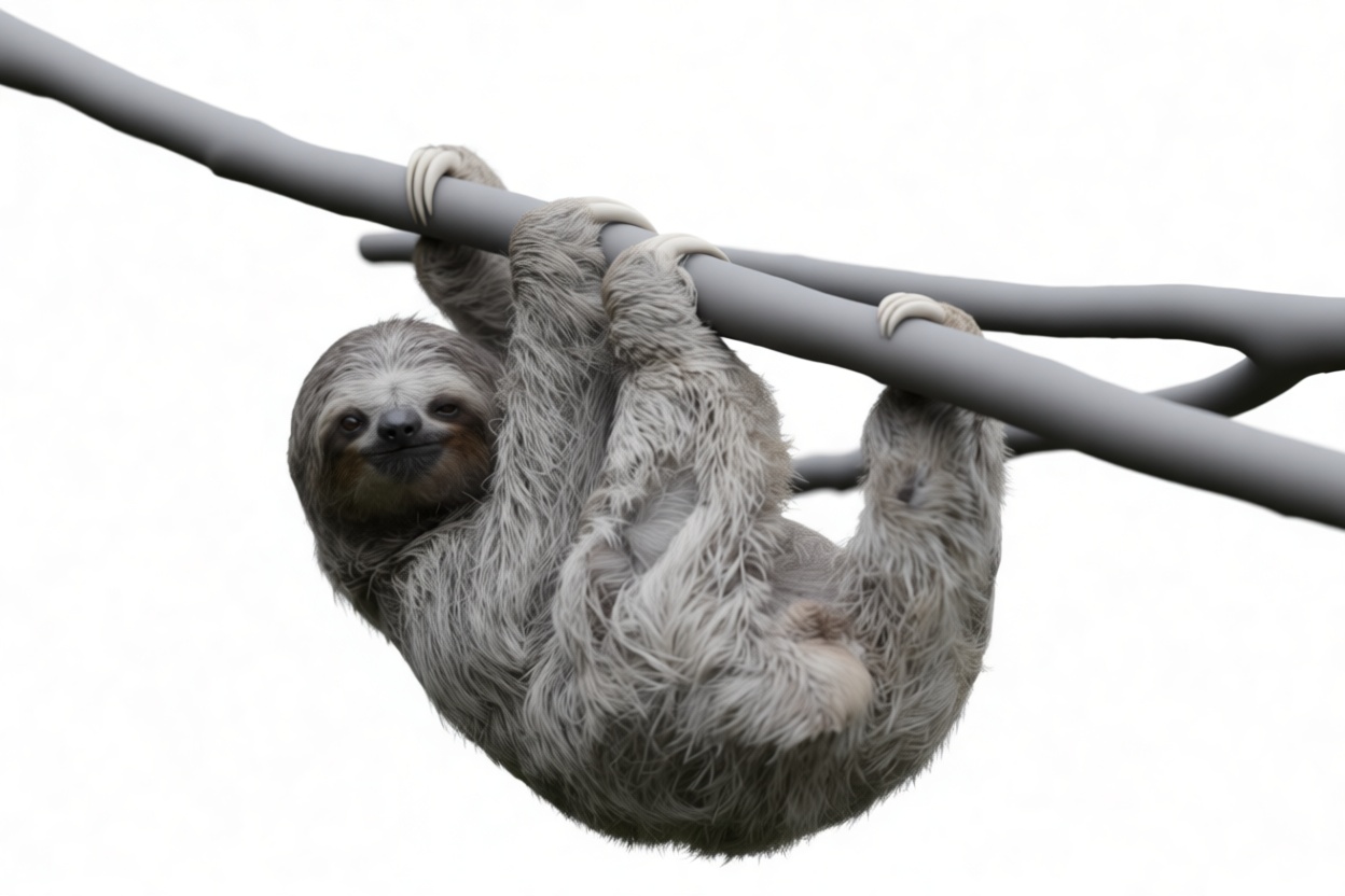 Three-Toed Sloth Figurine free 3D printable STL