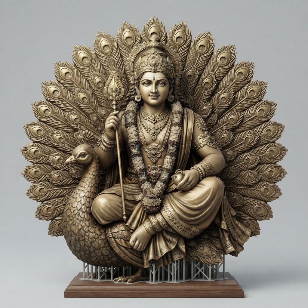Lord Murugan Statue free 3D printable STL