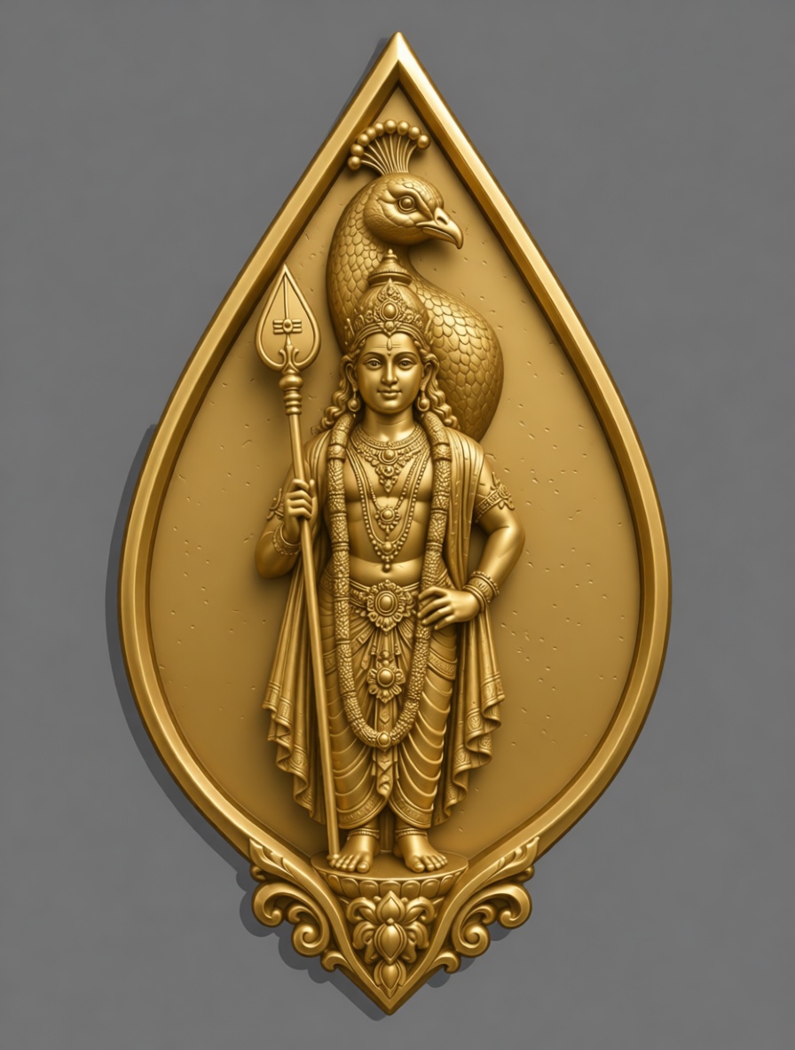 Murugan Statue Plaque free 3D printable STL