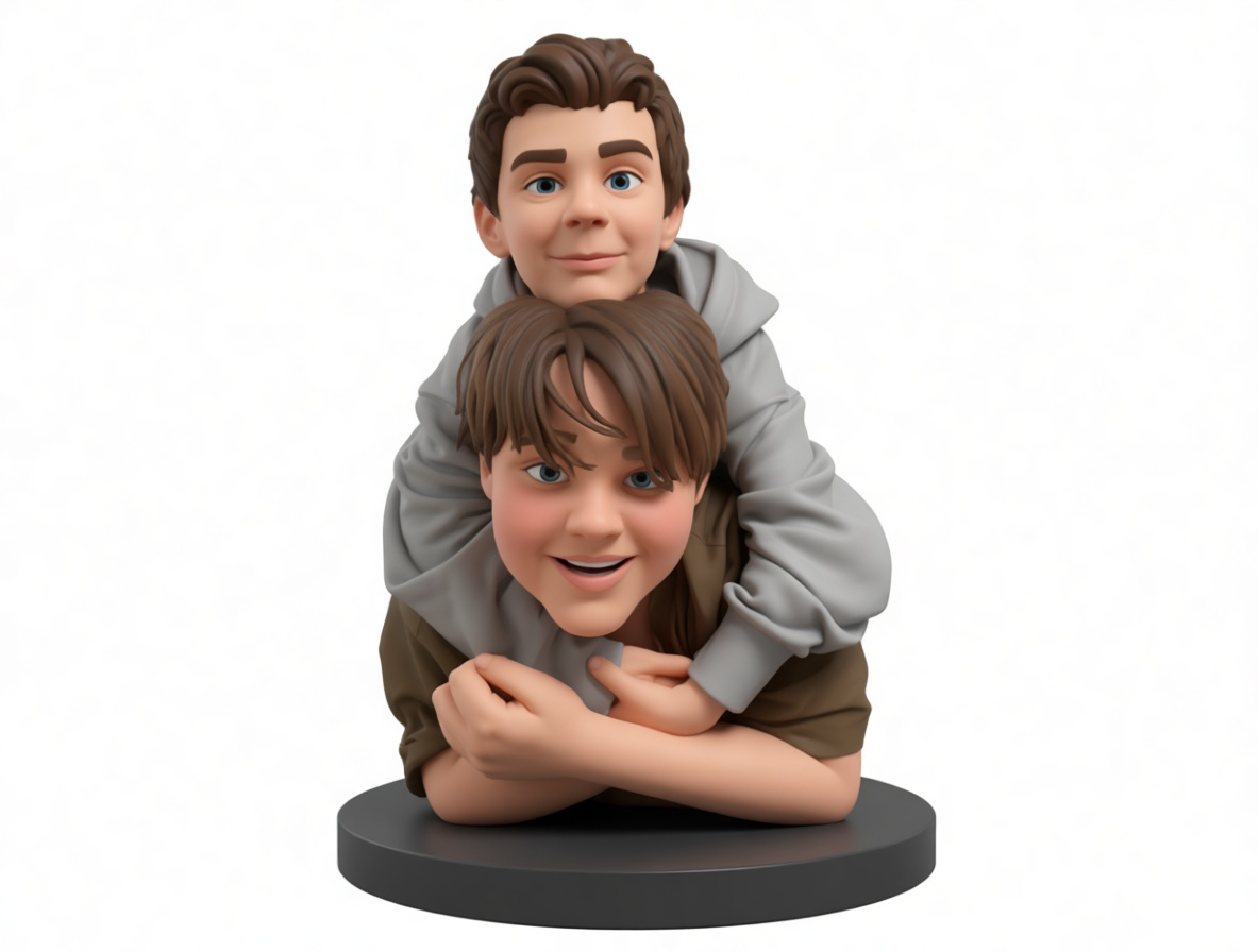 Brother Hugging Figurine free 3D printable STL