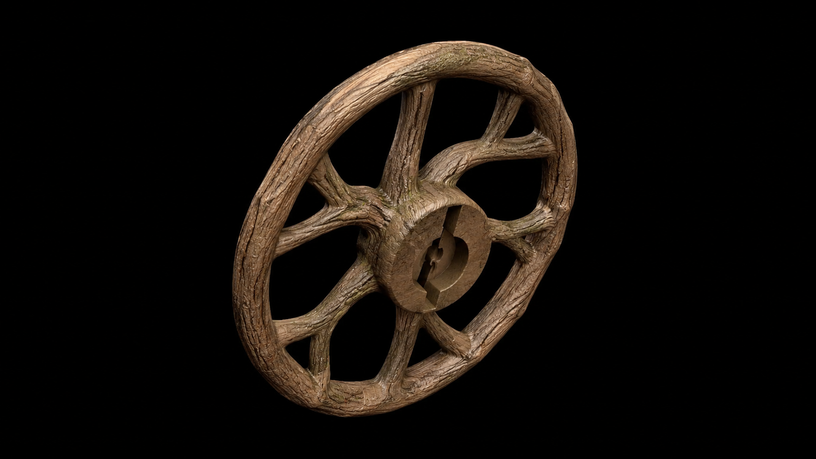 Wooden Wagon Wheel Model free 3D printable STL
