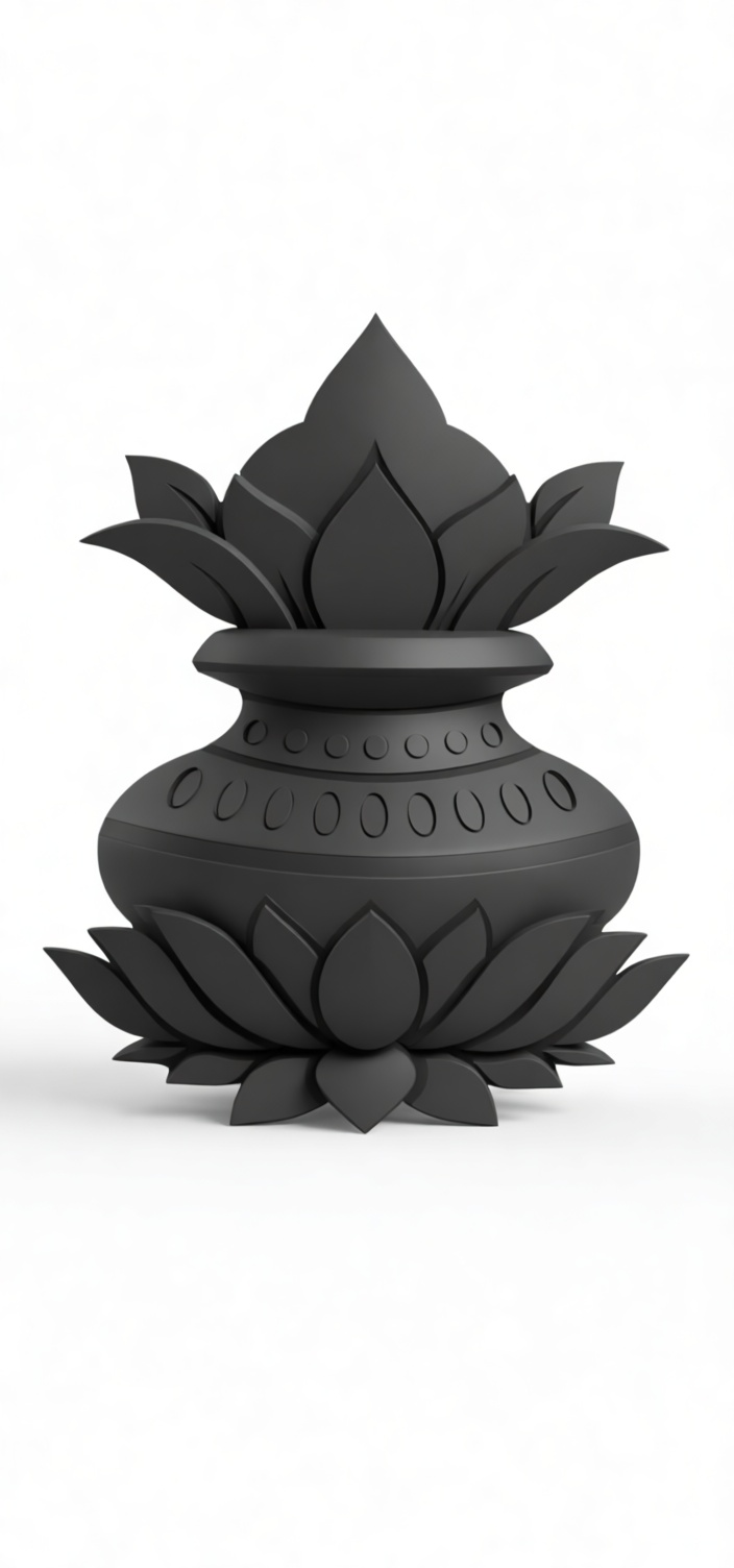 Kalash Pot Sculpture free 3D printable STL