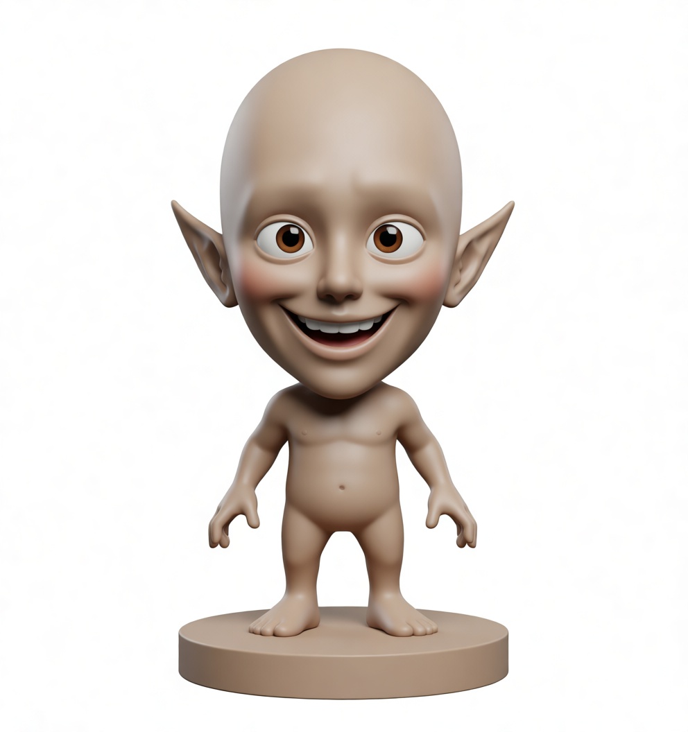 Smiling Elf Figurine free 3D printable STL