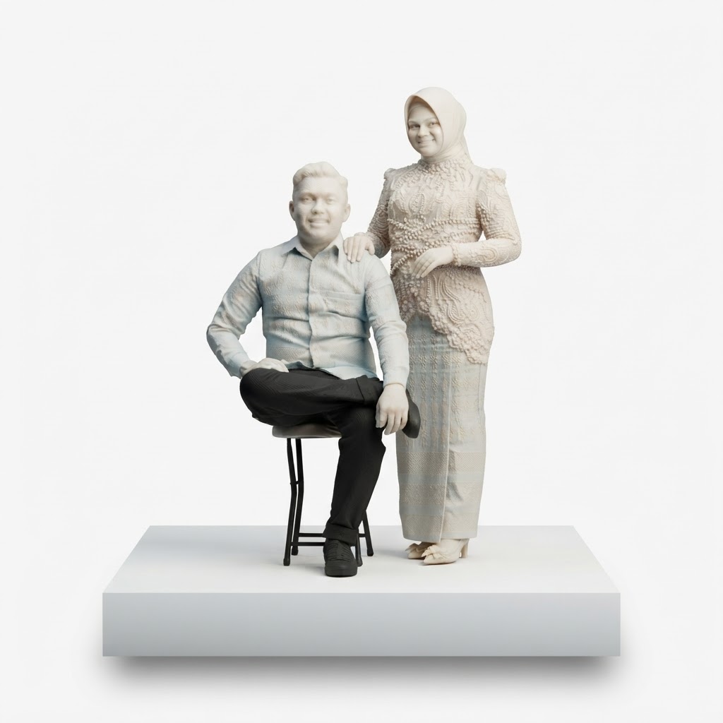 Couple Pose Figurine free 3D printable STL