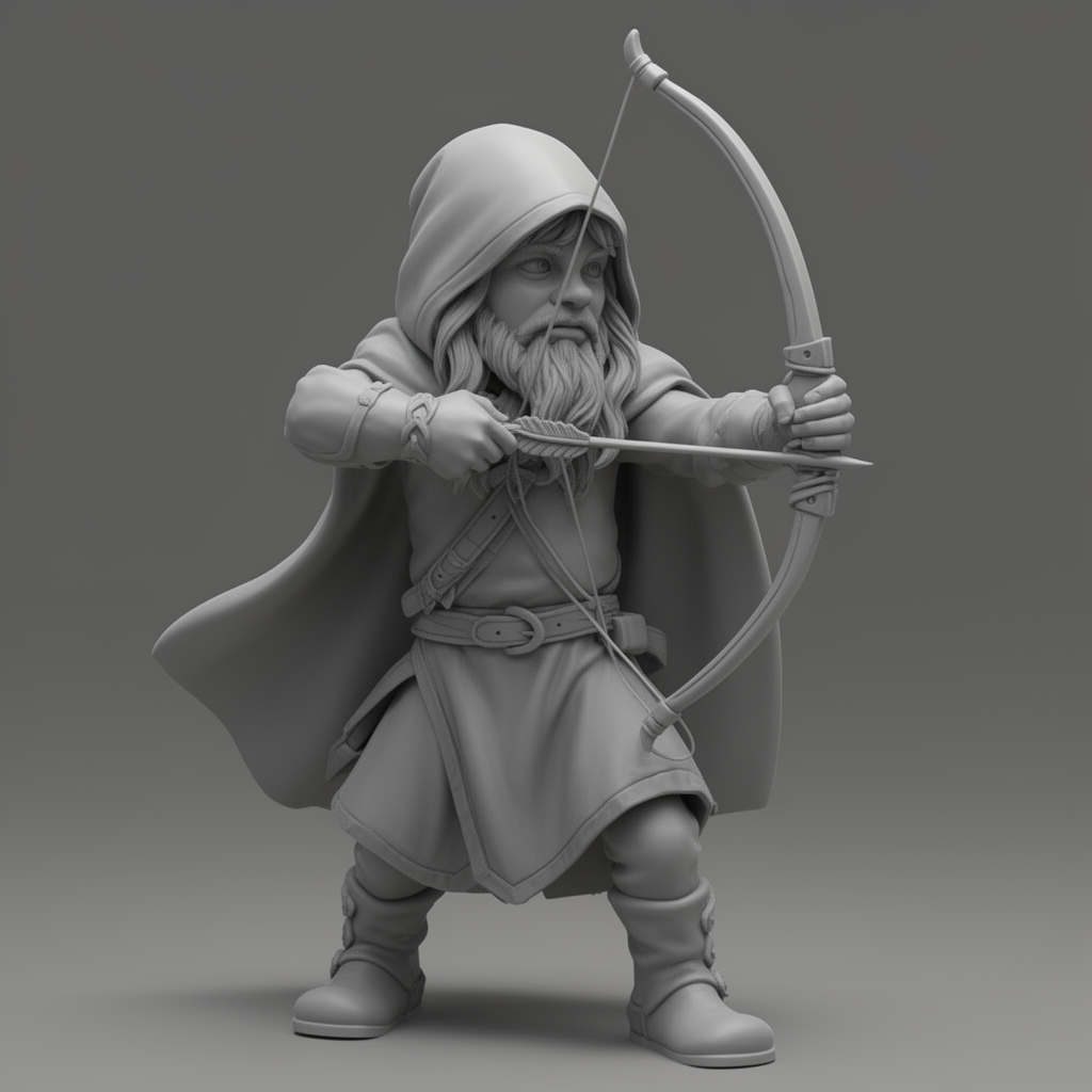 Halfling Rogue Miniature free 3D printable STL