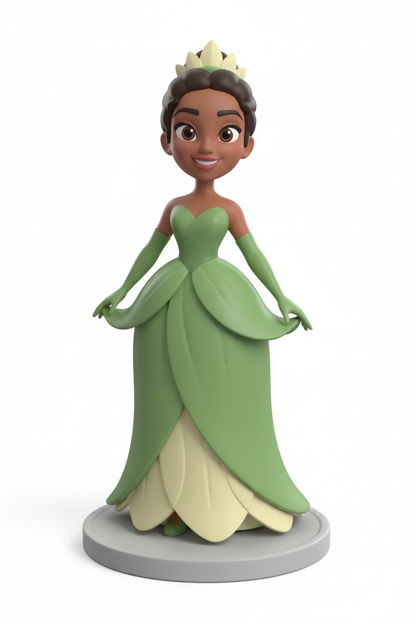 Tiana Character Figure free 3D printable STL