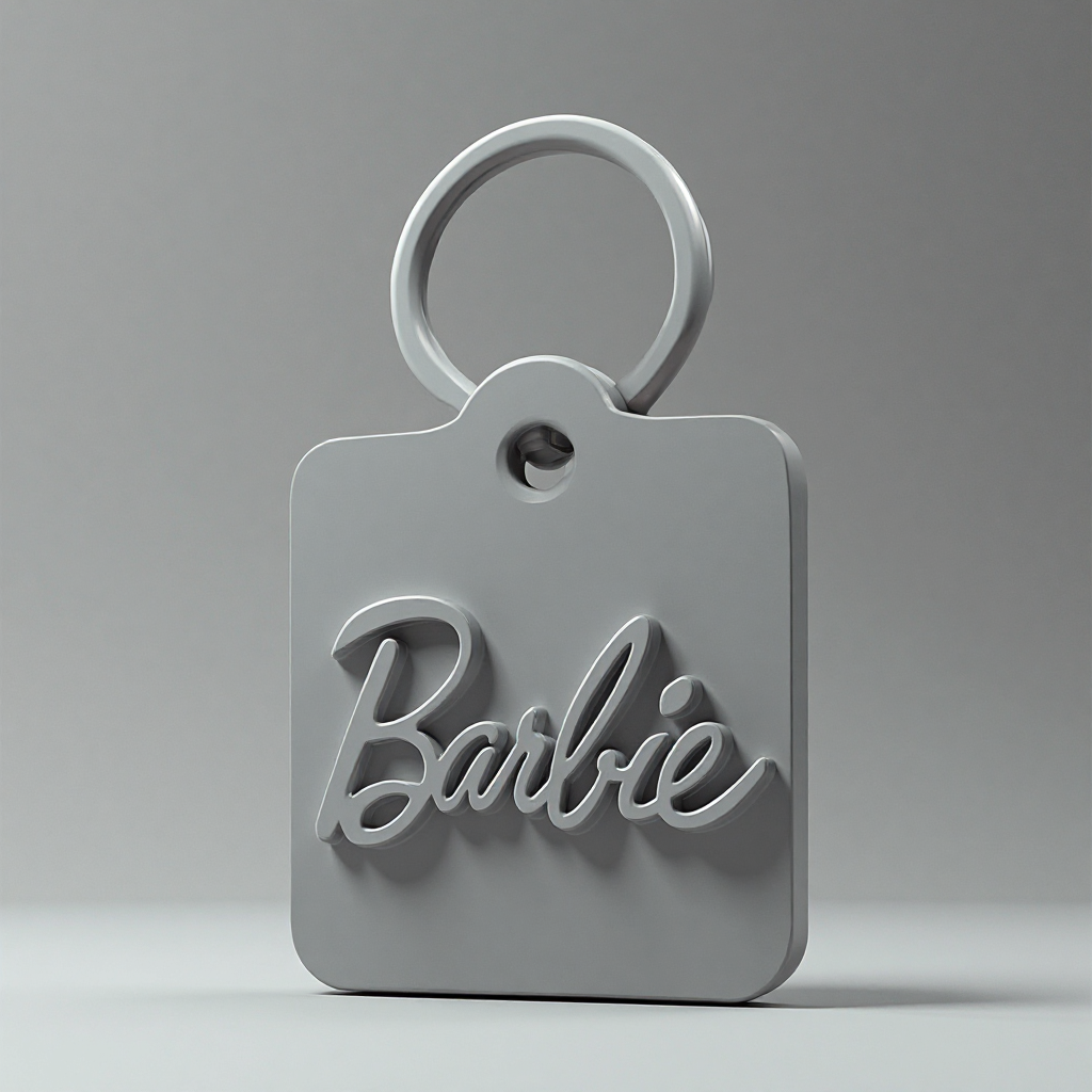 Barbie Logo Keychain free 3D printable STL