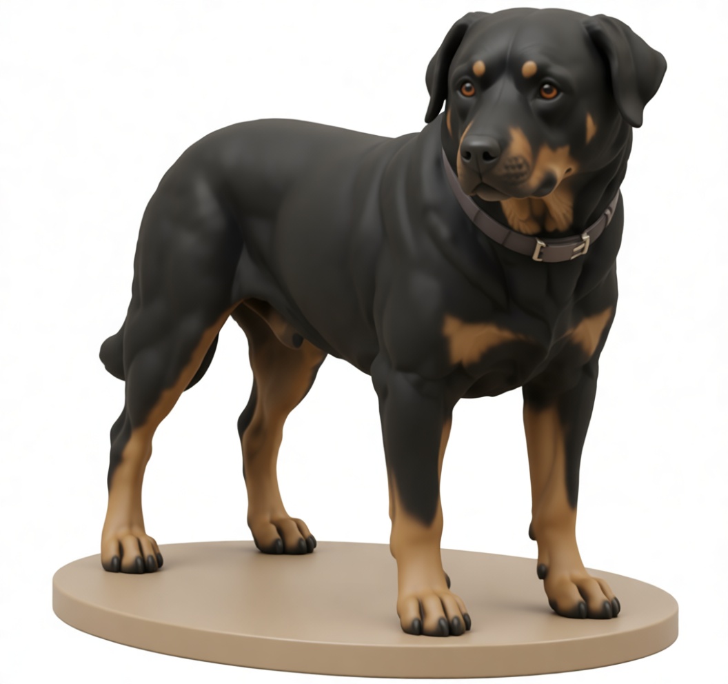 Rottweiler Dog Figurine free 3D printable STL