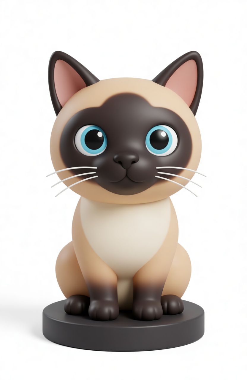 Siamese Cat Figurine free 3D printable STL