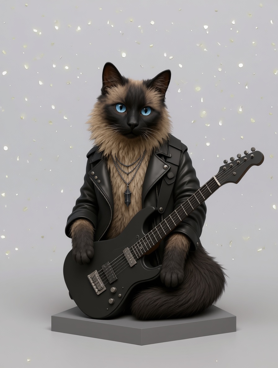 Siamese Cat Rocker Figurine free 3D printable STL