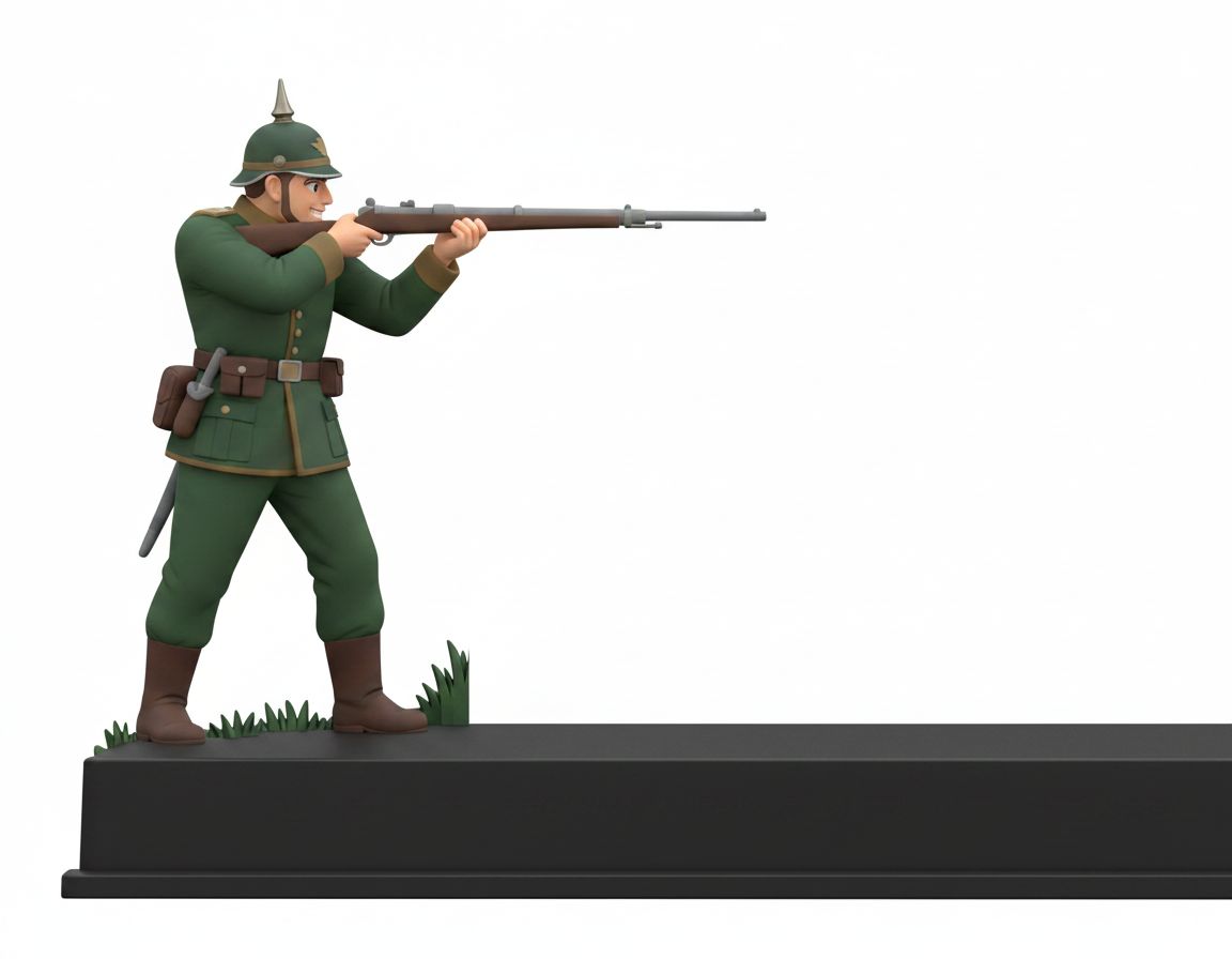 WWI German Soldier Figurine free 3D printable STL